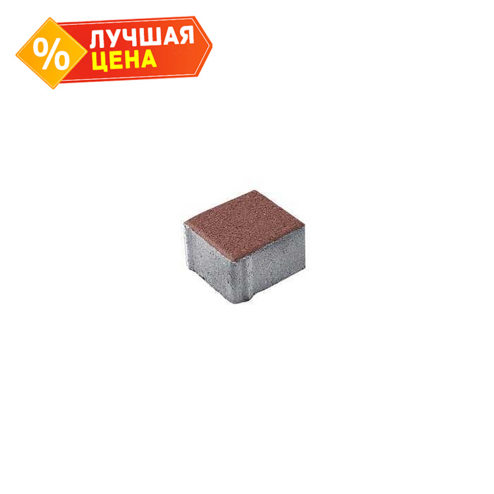 Плитка тротуарная Квадрат (ЛА-Линия) Б.2.К.6 гладкий красный 200х200х60 мм