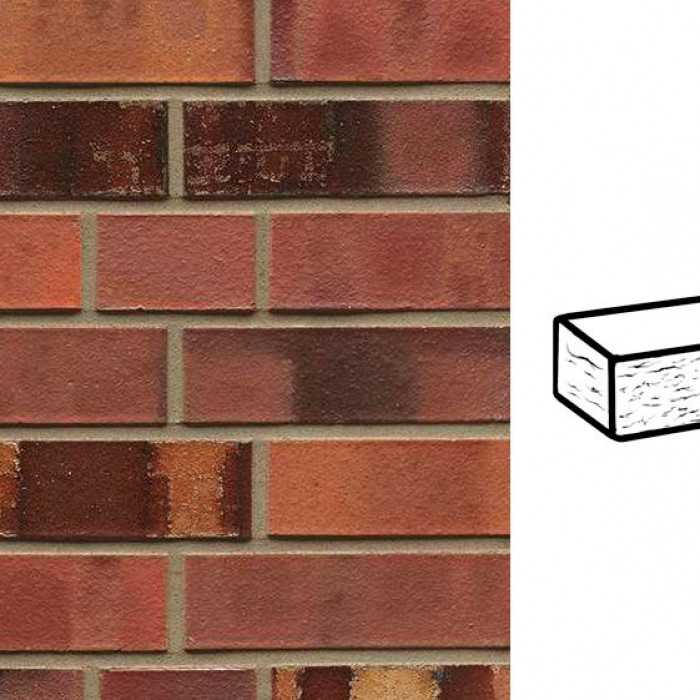 Кирпич клинкерный Muhr 18 Lachsbraun geflammt рустик, 240х55х71 мм