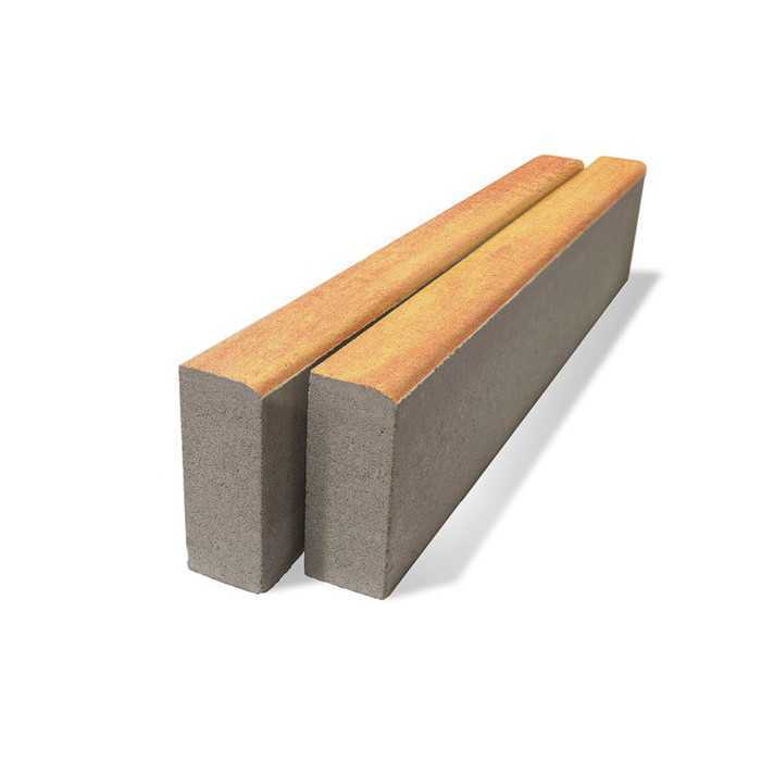 Тротуарный бордюр BRAER БР 100.20.8 Color Mix тип 10, 1000х80х200 мм